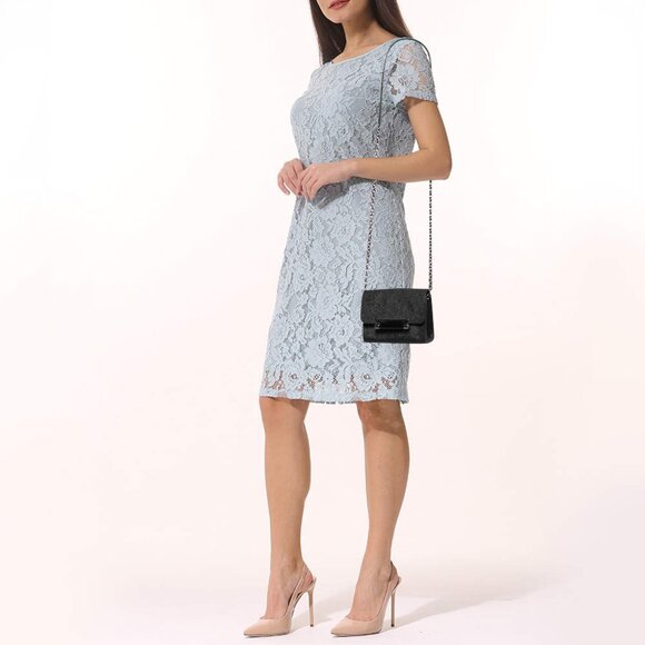 DVF Black Glitter Mini Cross Body with Leather & Chain Strap - Like New - Picture 4 of 9